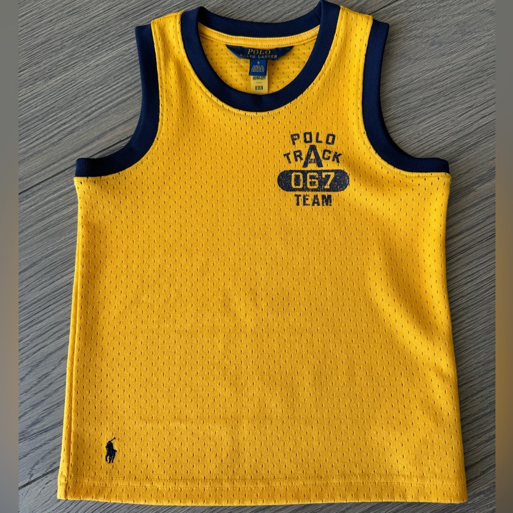 NWOT 🌟 Polo by Ralph Lauren Yellow and Blue Kids Mesh Tank Top